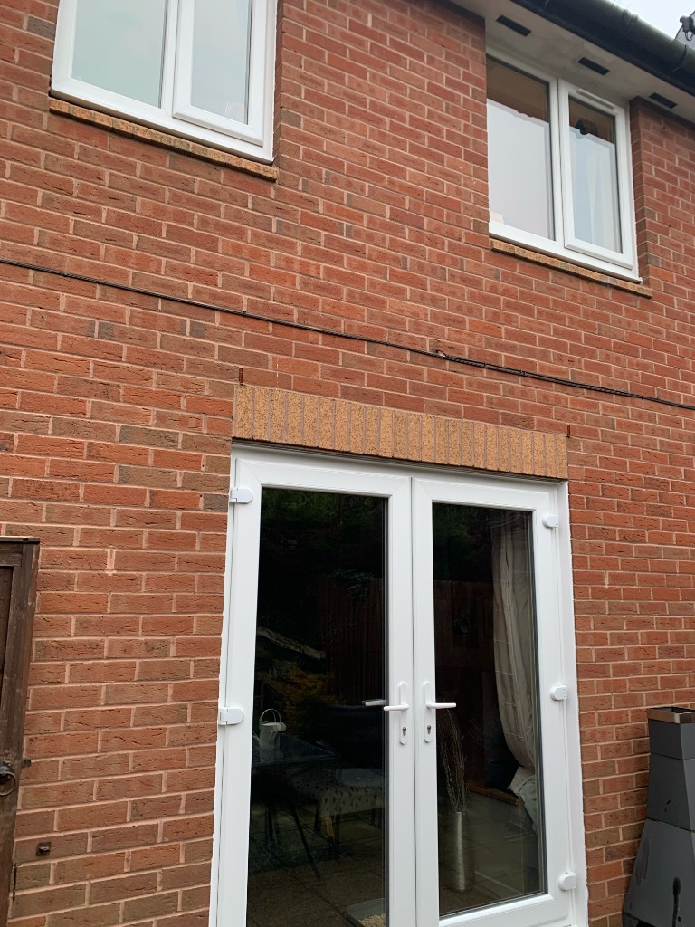 White uPVC French doors