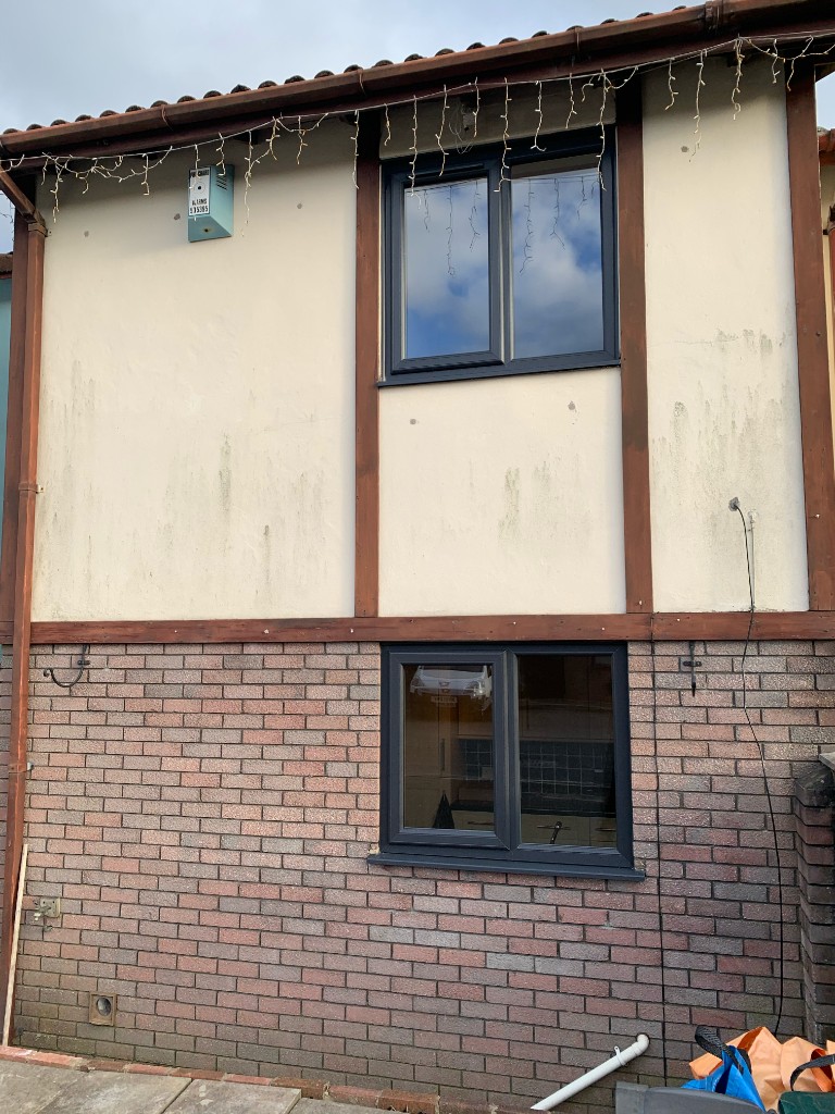 Brick house with French doors