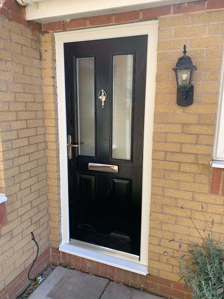 White extension with sliding doors