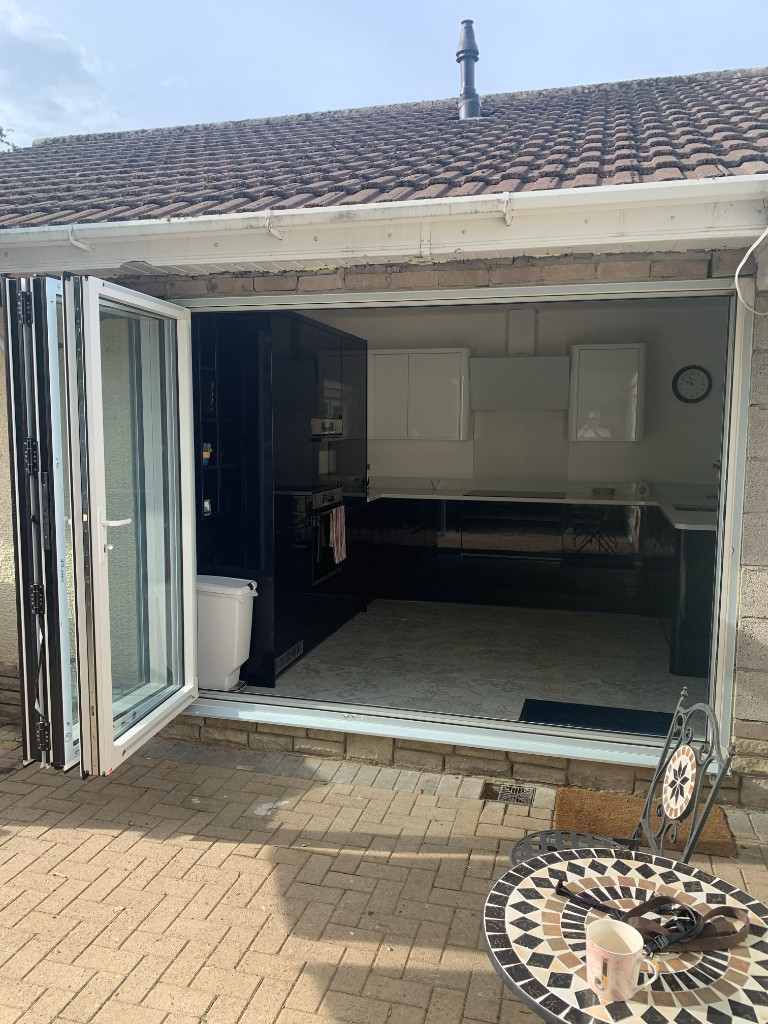 Bi-fold doors with garden view