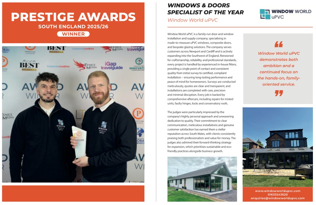 Prestige Awards South England 2025/26 Winner – Windows & Doors Specialist of the Year