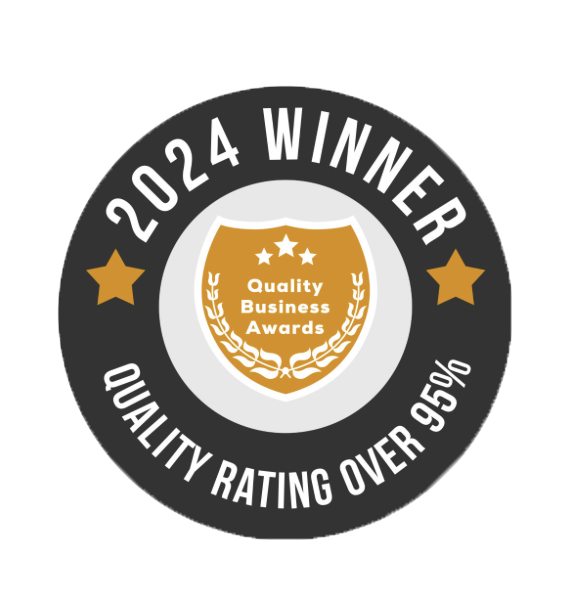 2024 winner, Quality Business Awards, quality rating over 95%