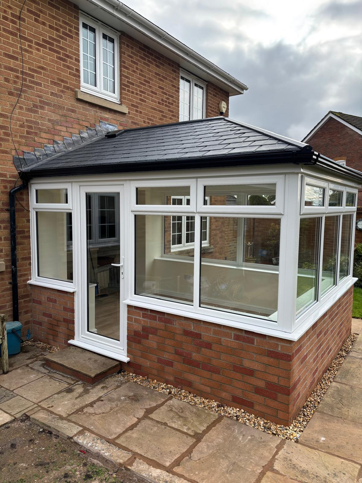 Interior vaulted ceiling warm roof conservatory