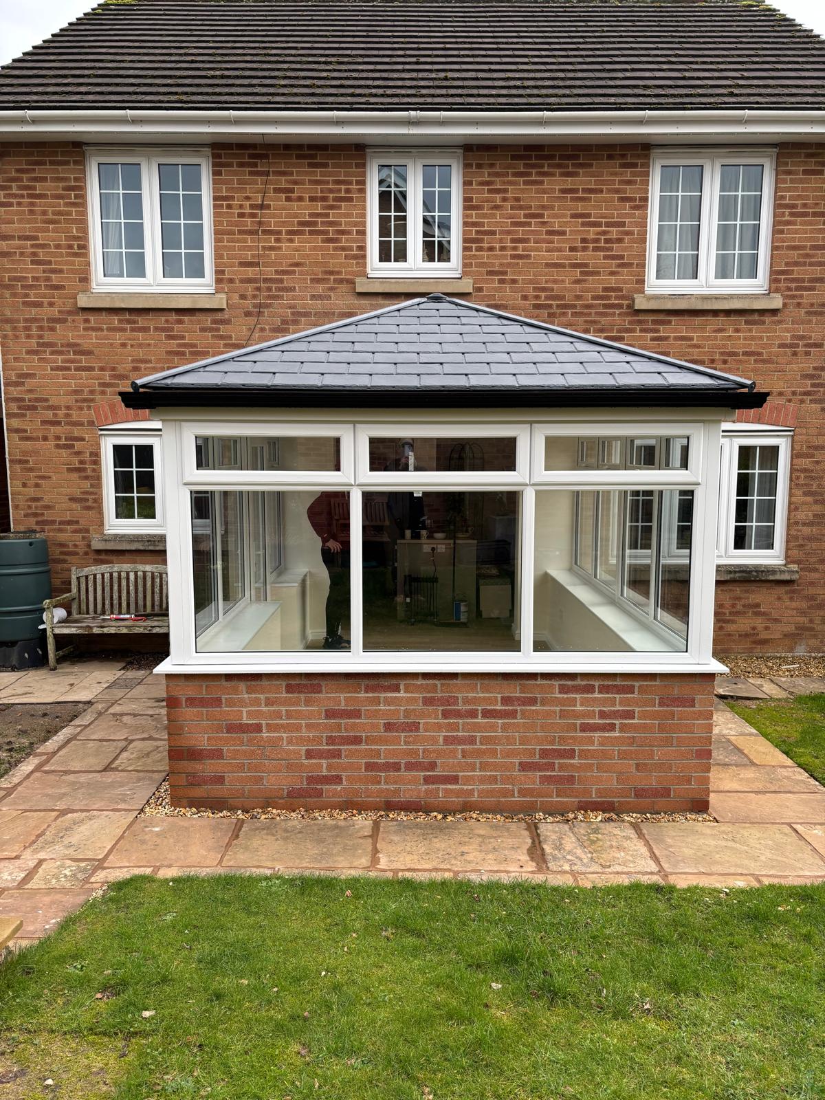 Side elevation warm roof conservatory