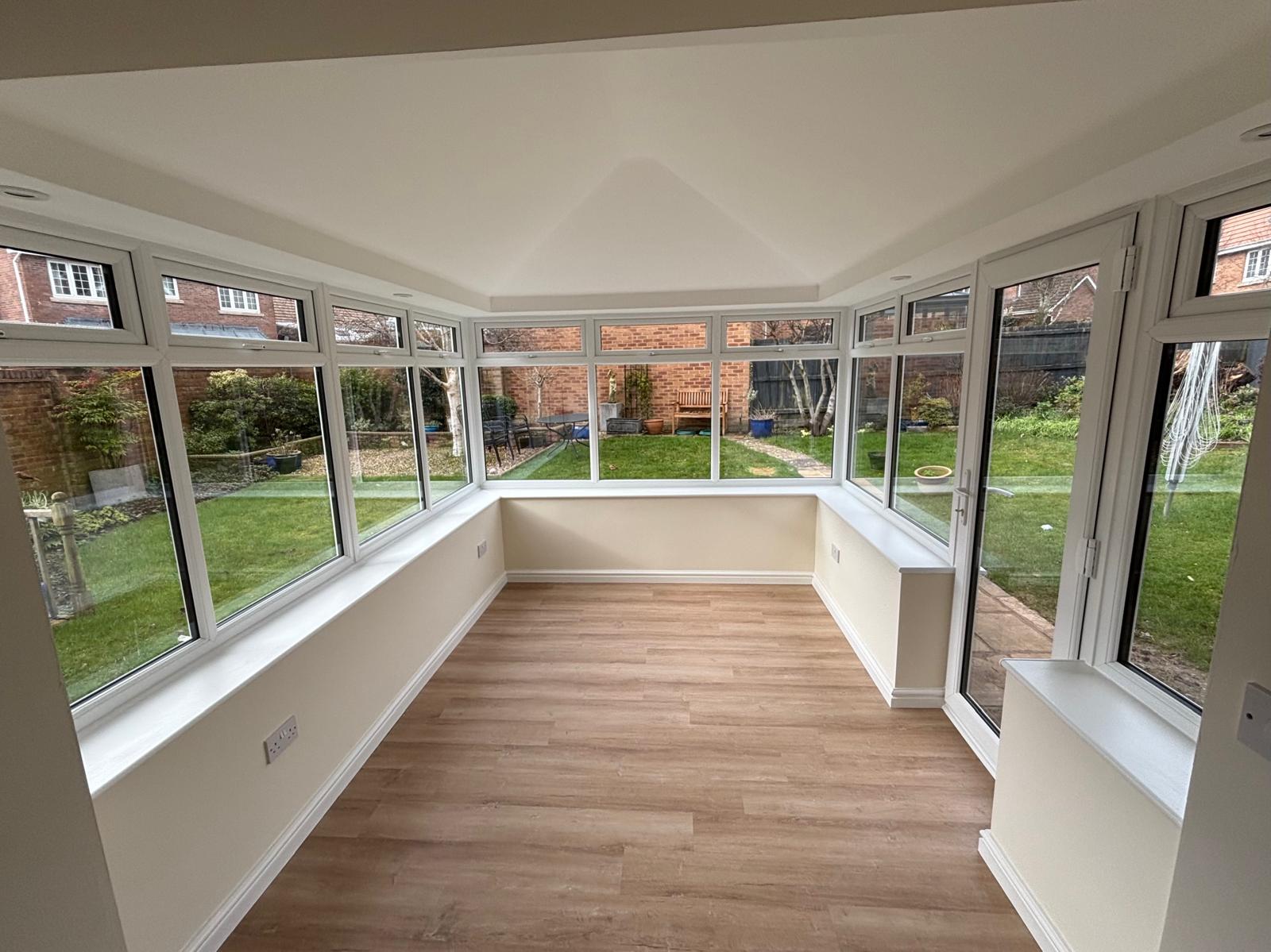 Interior view overlooking garden